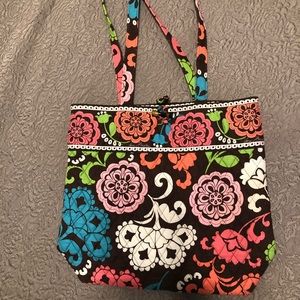 Vera Bradley floral brown and pink tote